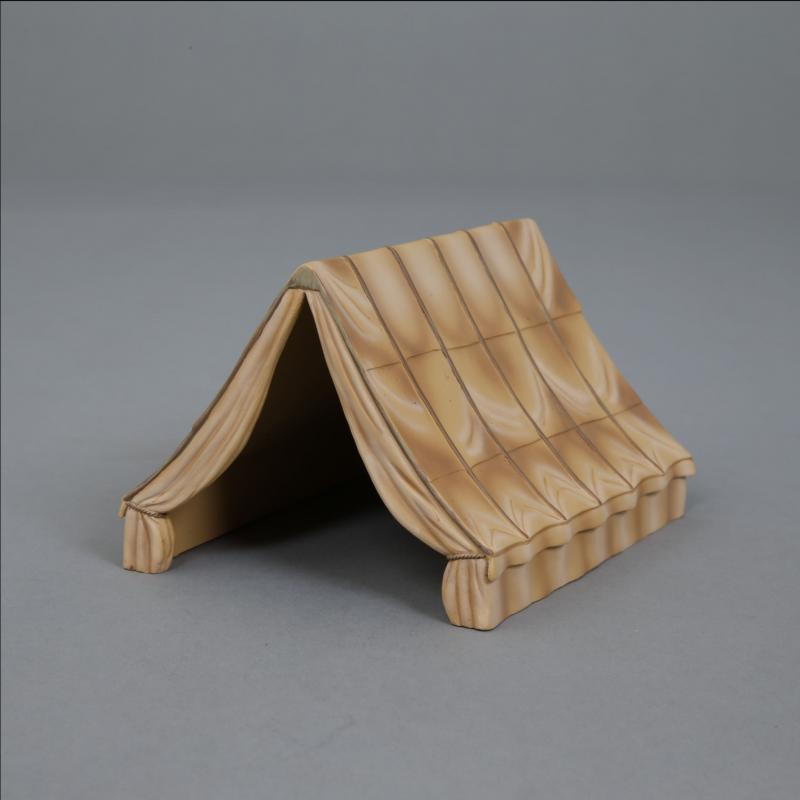 Ancient Tent with Front Flaps Open (no motif) (5.25 in. L x 4 in. W x 3 in. H)