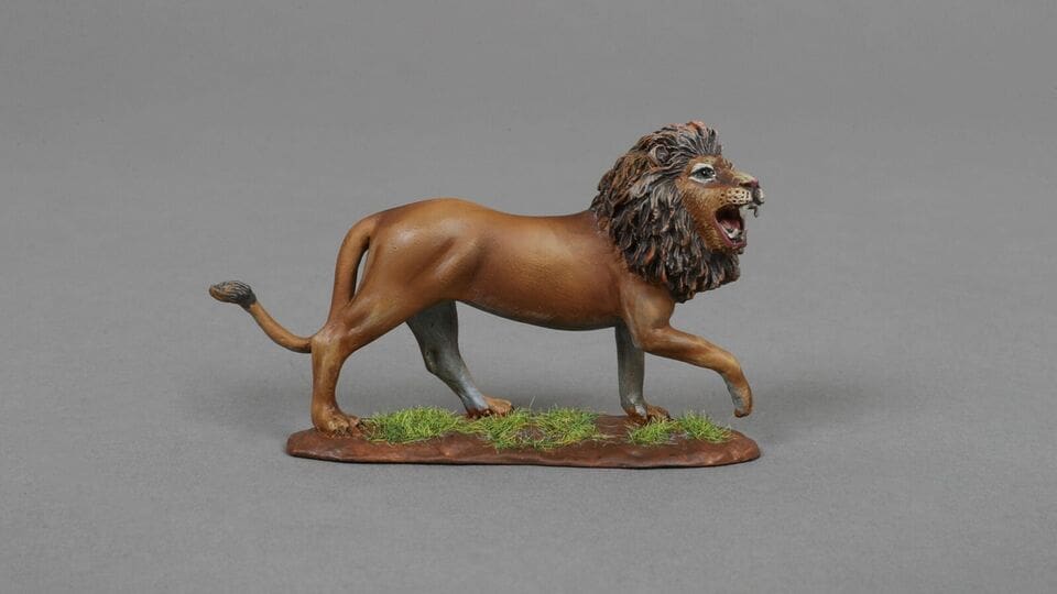Lion with Round Base