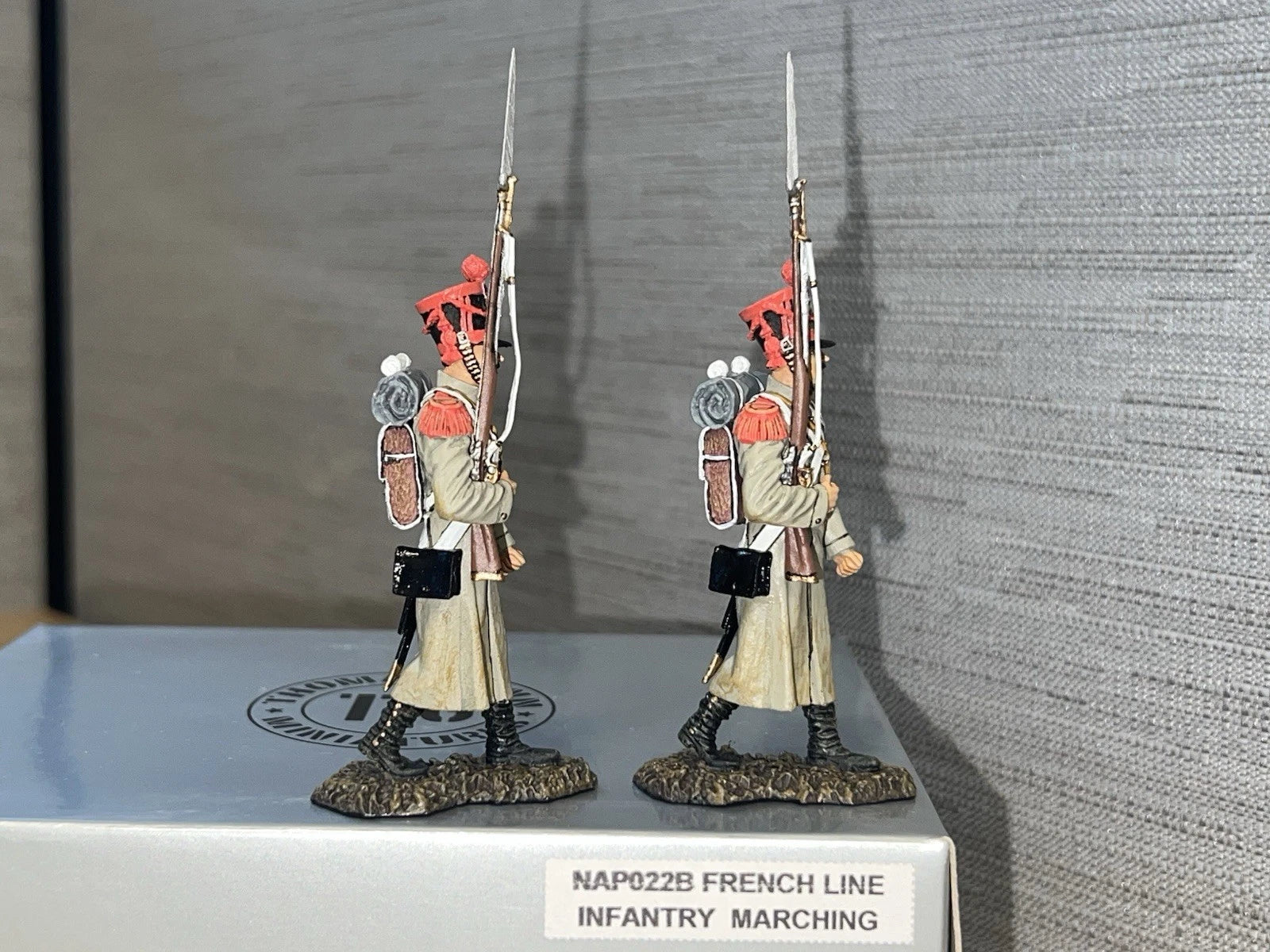 French Line Infantry Marching Grey Coats two figures